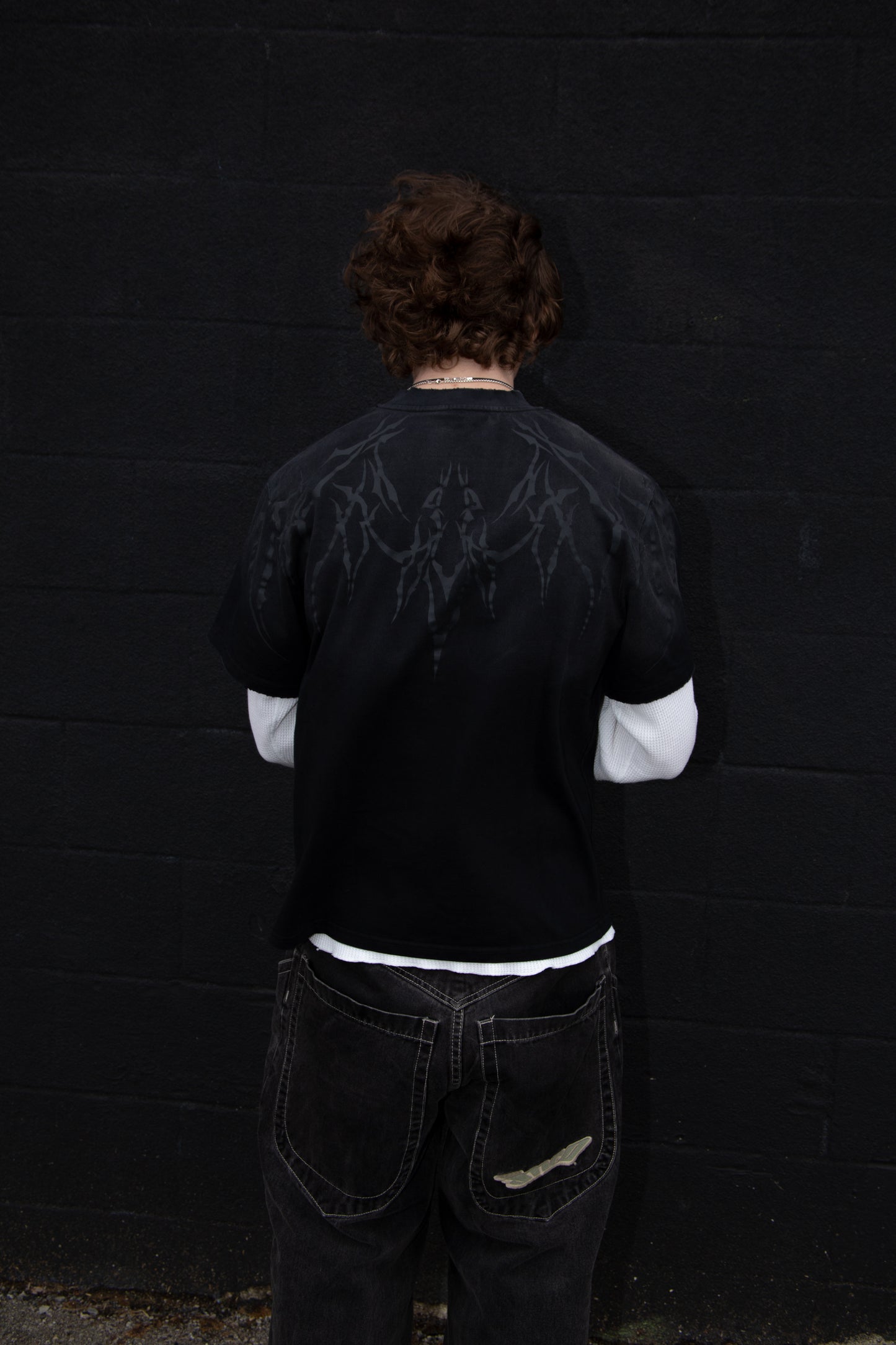 "Graveyard" Short Sleeve Boxy T-shirt (Black)