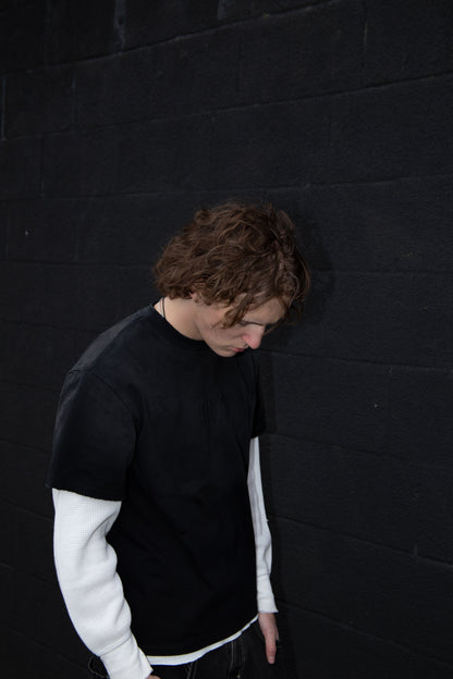 "Graveyard" Short Sleeve Boxy T-shirt (Black)